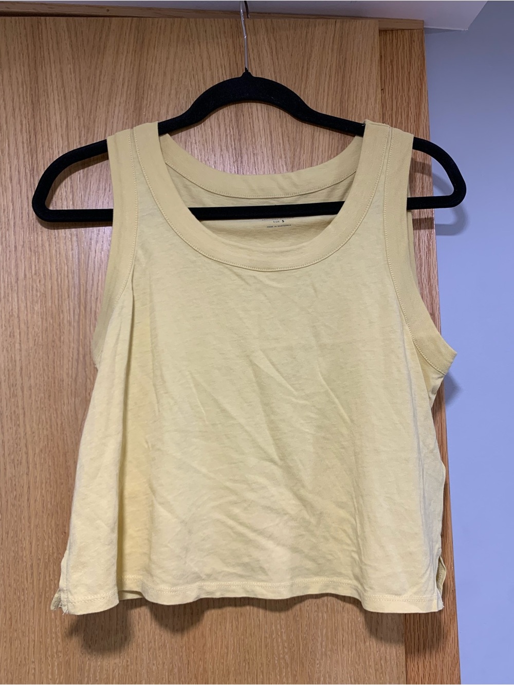 Madewell Yellow Cropped Tank - Size Small